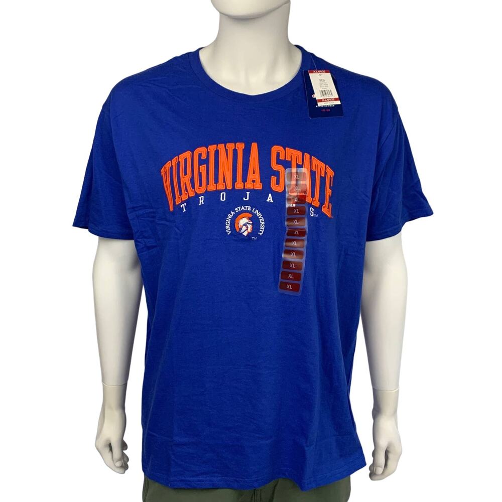 Champion Virginia State Trojans Mens Blue T- Shirt XL